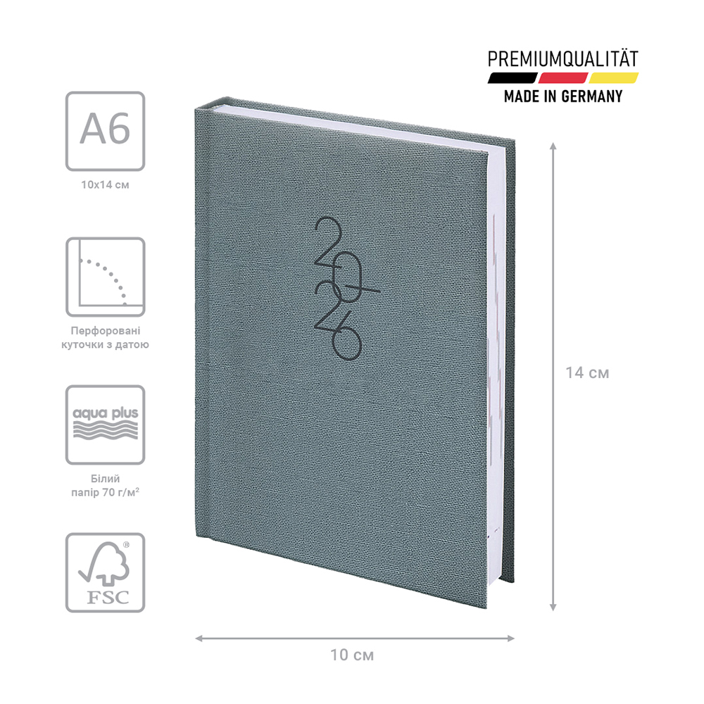 Ежедневник Brunnen 2026 карманный Linesse ночной синий 73-736 69 836