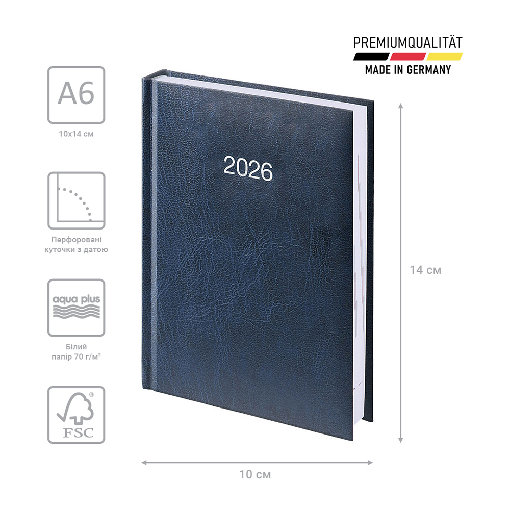 Ежедневник Brunnen 2026 карманный Miradur синий 73-736 60 306