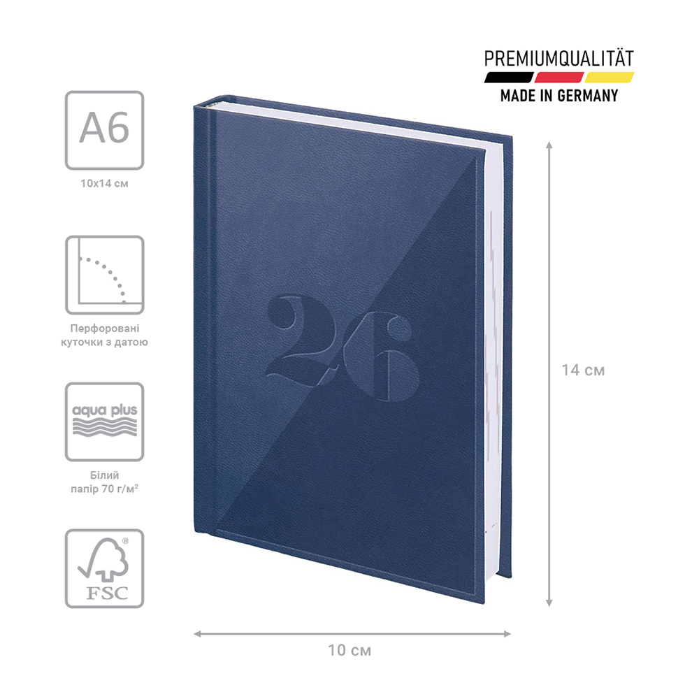 Ежедневник Brunnen 2026 карманный Torino Trend синий 73-736 38 616