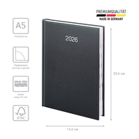 Фото Ежедневник Brunnen 2026 Стандарт Miradur черный 73-795 60 906