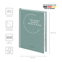 Фото Ежедневник Brunnen 2026 Стандарт Torino Trend бирюзовый холодный 73-795 38 536