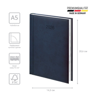 Фото Ежедневник Brunnen 2026 Стандарт Torino синий 73-795 38 306