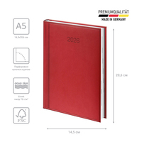 Фото Ежедневник Brunnen 2026 Стандарт Torino красный 73-795 38 206