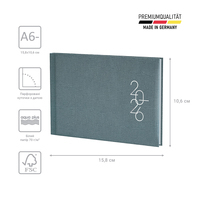 Фото Еженедельник Brunnen 2026 карманный Linesse ночной синий 73-755 69 836