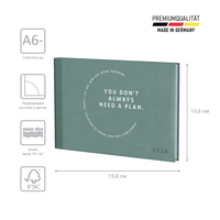 Фото Еженедельник Brunnen 2026 карманный Torino Trend бирюзовый холодный 73-755 38 536