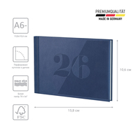 Фото Еженедельник Brunnen 2026 карманный Torino Trend синий 73-755 38 616