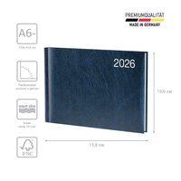 Фото Еженедельник Brunnen 2026 карманный Miradur синий 73-755 60 306