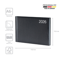 Фото Еженедельник Brunnen 2026 карманный Miradur черный 73-755 60 906